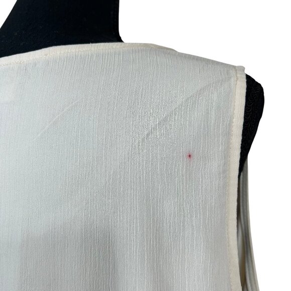 Calstyle White Coral Floral Sleeveless Lined Babydoll Tunic Top Size 2X - Picture 9 of 9